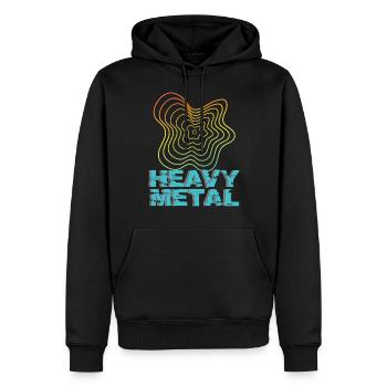 Heavy Metal Frequency Rocking Metal Fan Harte Rock - Männer Premium Bio Hoodie - Schwarz - Vorne - Nico (187cm)
