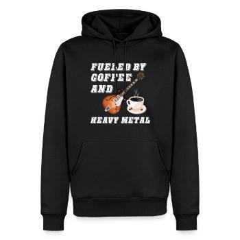 Musique rock Heavy Metal Café Hard Rock Metal F - Sweat à capuche Premium bio Homme - noir - Devant - Nico (187cm)