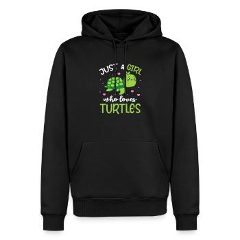 Schildkröte Turtle Meer Meeresbewohner Geschenk - Männer Premium Bio Hoodie - Schwarz - Vorne - Nico (187cm)