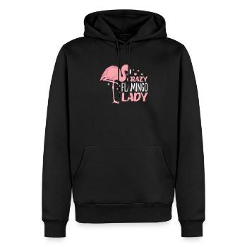 Flamingo Lady Pink Vogel Sommer Urlaub Geschenk - Männer Premium Bio Hoodie - Schwarz - Vorne - Nico (187cm)