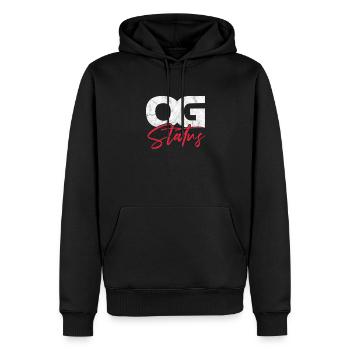 Hip-hop - Sweat à capuche Premium bio Homme - noir - Devant - Nico (187cm)