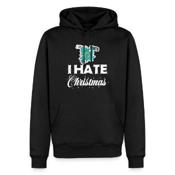 Crazy Christmas Tree Funny Punk Ironic - Men’s Premium Organic Hoodie - black - Front - Nico (187cm)