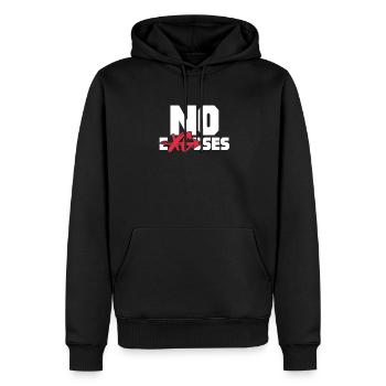 Courir - Sweat à capuche Premium bio Homme - noir - Devant - Nico (187cm)
