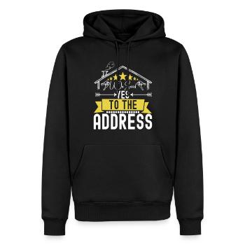 Homeowners Home Purchase - Men’s Premium Organic Hoodie - black - Front - Nico (187cm)