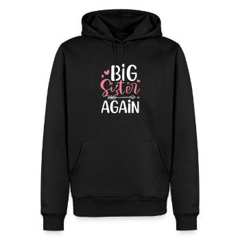 Grande sœur - Sweat à capuche Premium bio Homme - noir - Devant - Nico (187cm)