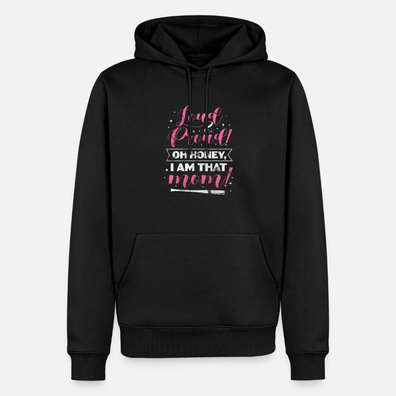 Softball Mutter - Männer Premium Bio Hoodie - Schwarz