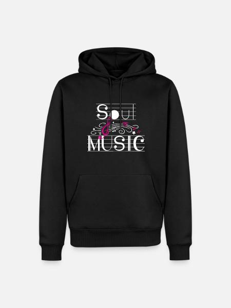 Soul Music Afro Soul Music Sheet Music Music Lovers Mu - Men’s Premium Organic Hoodie - black