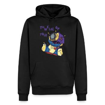 En pensant à toi Poupée Vaudou Sorcière d’Halloween effrayante - Sweat à capuche Premium bio Homme - noir - Devant - Nico (187cm)