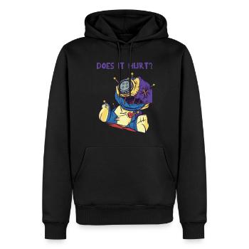 Voodoo-Puppe Tut es weh? Gruselige Halloween-Hexer - Männer Premium Bio Hoodie - Schwarz - Vorne - Nico (187cm)