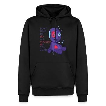 Voodoo auf dich! Gruselige Halloween-Hexerei - Männer Premium Bio Hoodie - Schwarz - Vorne - Nico (187cm)
