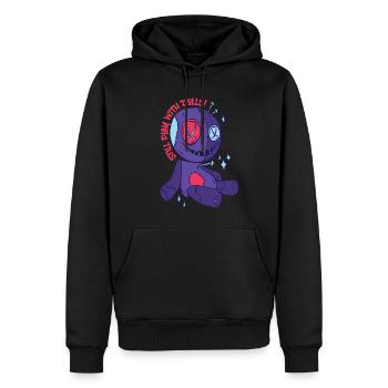 Voodoo Spiel mit Puppen Gruseliges Halloween Hexen - Männer Premium Bio Hoodie - Schwarz - Vorne - Nico (187cm)