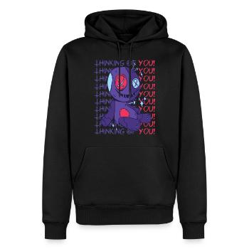 Vaudou je pense à toi ! Sorcière effrayante d’Halloween - Sweat à capuche Premium bio Homme - noir - Devant - Nico (187cm)