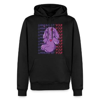 Voodoo pense à toi vaudou Halloween Zaub - Sweat à capuche Premium bio Homme - noir - Devant - Nico (187cm)