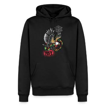 Falke Scharfe Objekte Falknerei Adler Habicht Falk - Männer Premium Bio Hoodie - Schwarz - Vorne - Nico (187cm)