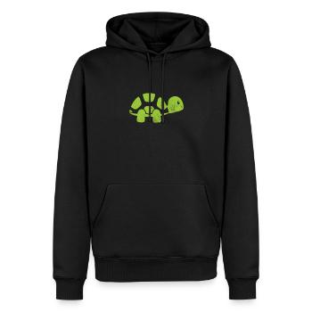 Schildkröte - Männer Premium Bio Hoodie - Schwarz - Vorne - Nico (187cm)