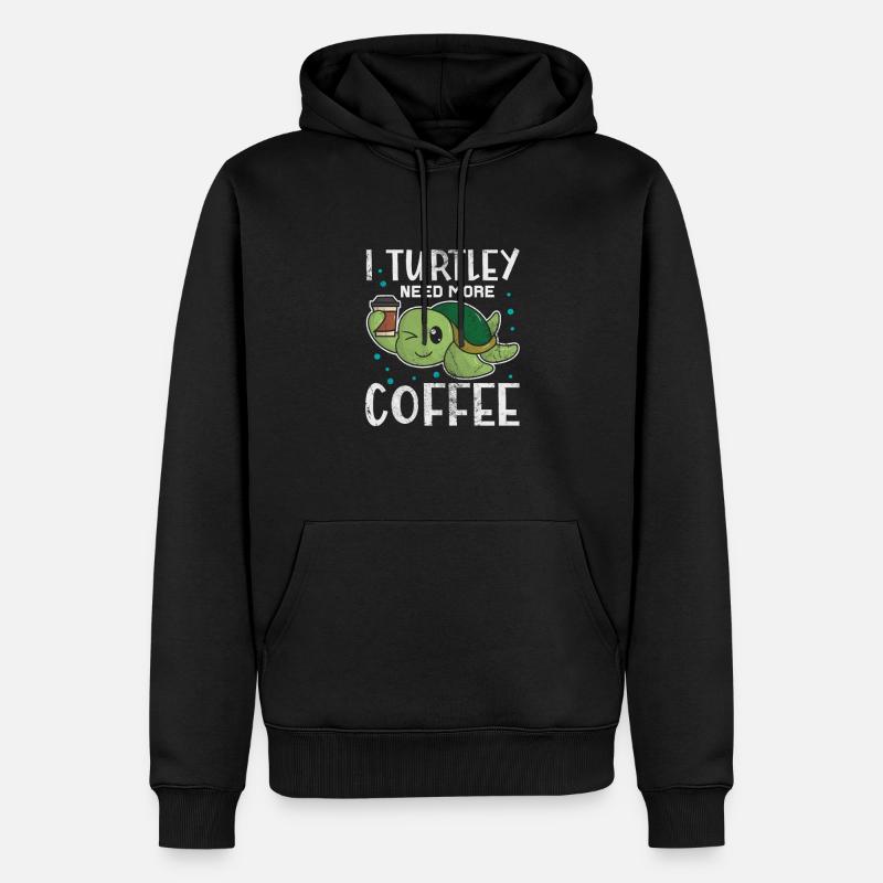 Schildkröte - Männer Premium Bio Hoodie - Schwarz
