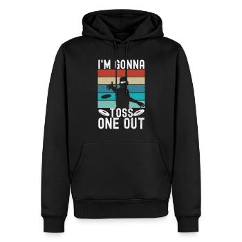 Disc Golf Disc Golfer - Men’s Premium Organic Hoodie - black - Front - Nico (187cm)
