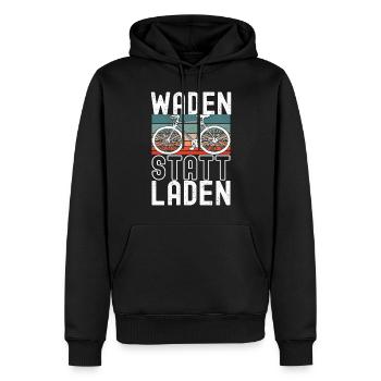 Fahrrad Fahrradfahrer - Männer Premium Bio Hoodie - Schwarz - Vorne - Nico (187cm)