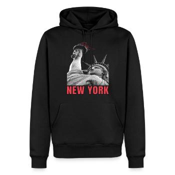 New York City Liberty Statue Manhattan États-Unis - Sweat à capuche Premium bio Homme - noir - Devant - Nico (187cm)