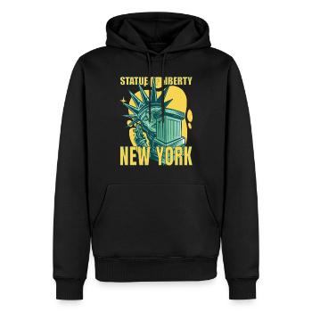 New York City Liberty Statue Manhattan États-Unis - Sweat à capuche Premium bio Homme - noir - Devant - Nico (187cm)