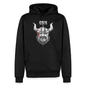 Viking Ragnar Odin Valhalla Warriors Mythologie - Sweat à capuche Premium bio Homme - noir - Devant - Nico (187cm)