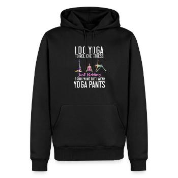I Do Yoga To Relieve Stress Exercise Colorful - Männer Premium Bio Hoodie - Schwarz - Vorne - Nico (187cm)