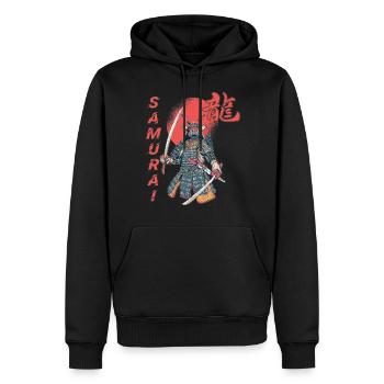 Samurai Mond Blutfleck Japanische Kunst Ninja Japa - Männer Premium Bio Hoodie - Schwarz - Vorne - Nico (187cm)