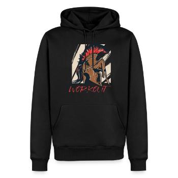 Sparta Glory Spartanischer Helm Altes Griechenland - Männer Premium Bio Hoodie - Schwarz - Vorne - Nico (187cm)