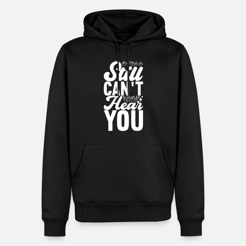 Sourds sourds muets sourds - Sweat à capuche Premium bio Homme - noir