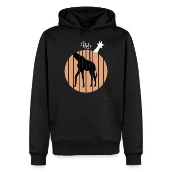 Giraffe Animal Forest - Men’s Premium Organic Hoodie - black - Front - Nico (187cm)