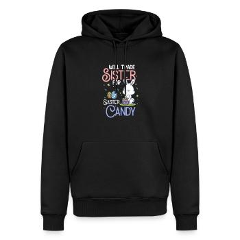 Sœur Pâques - Sweat à capuche Premium bio Homme - noir - Devant - Nico (187cm)