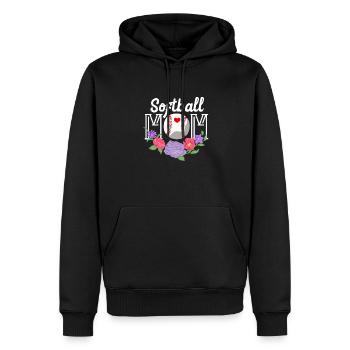 Softball Mutter Baseball Tochter Sohn Geschenk - Männer Premium Bio Hoodie - Schwarz - Vorne - Nico (187cm)