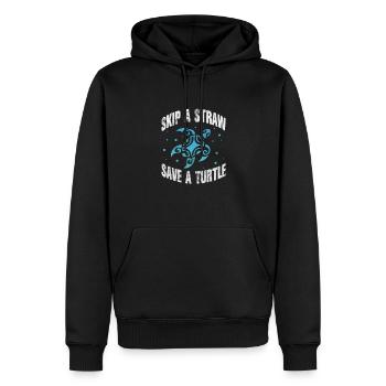 Schildkröte - Männer Premium Bio Hoodie - Schwarz - Vorne - Nico (187cm)