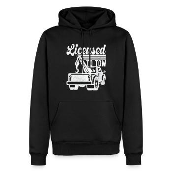 Abschleppwagen Abschleppdienst - Männer Premium Bio Hoodie - Schwarz - Vorne - Nico (187cm)