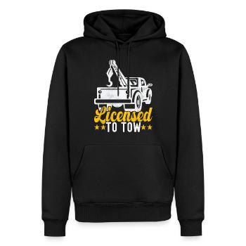 Service de remorquage de dépanneuse - Sweat à capuche Premium bio Homme - noir - Devant - Nico (187cm)
