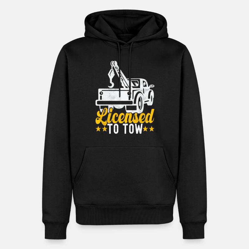 Abschleppwagen Abschleppdienst - Männer Premium Bio Hoodie - Schwarz