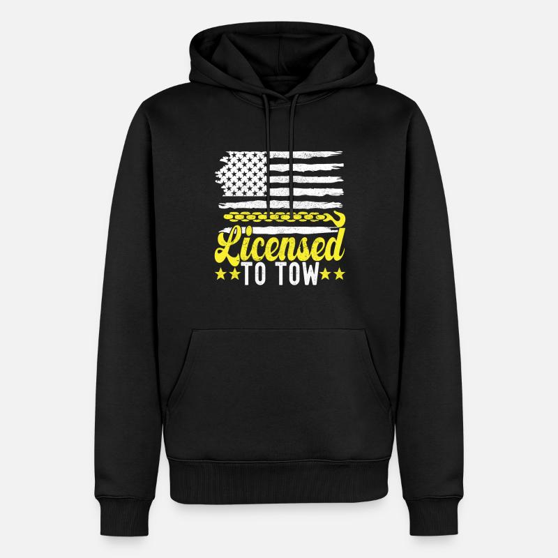 Abschleppwagen Abschleppdienst - Männer Premium Bio Hoodie - Schwarz