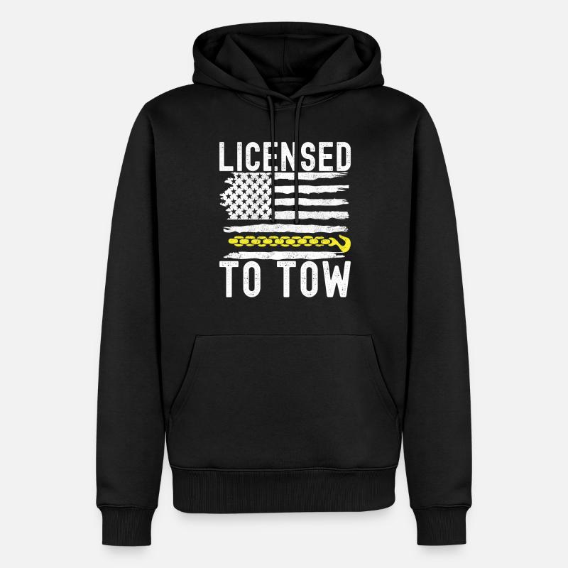 Abschleppwagen Abschleppdienst - Männer Premium Bio Hoodie - Schwarz