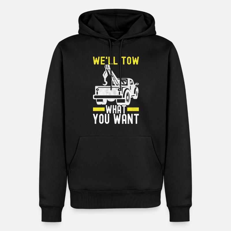 Abschleppwagen Abschleppdienst - Männer Premium Bio Hoodie - Schwarz