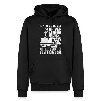 Service de remorquage de dépanneuse - Sweat à capuche Premium bio Homme - noir - Devant - Nico (187cm)