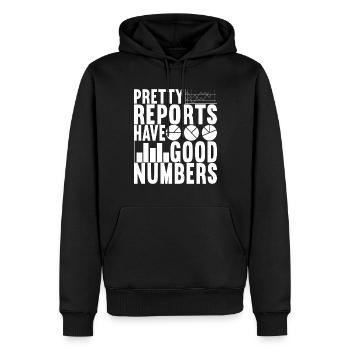 Analyste de données Data Scientist - Sweat à capuche Premium bio Homme - noir - Devant - Nico (187cm)