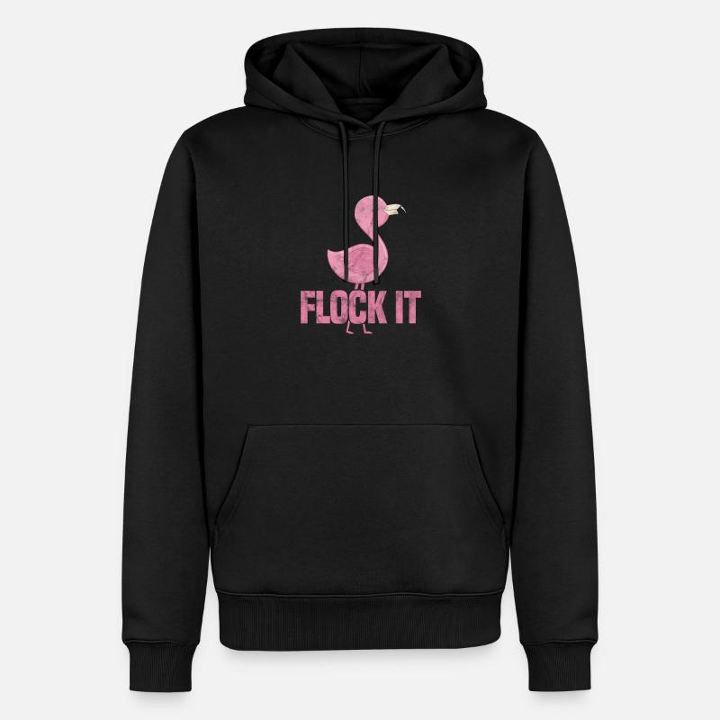 Flamant - Sweat à capuche Premium bio Homme - noir