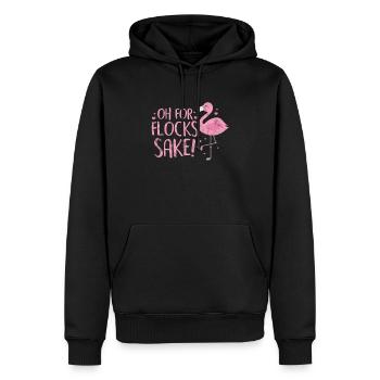 Flamant - Sweat à capuche Premium bio Homme - noir - Devant - Nico (187cm)