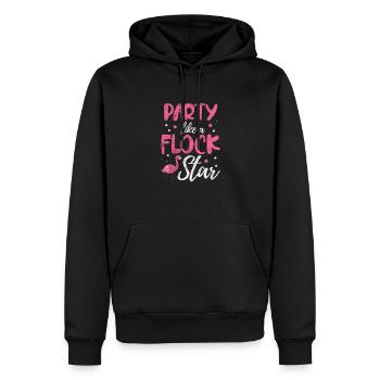 Flamant - Sweat à capuche Premium bio Homme - noir - Devant - Nico (187cm)