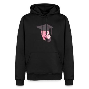 Flamingo Graduation rose Cadeau de vacances d’été - Sweat à capuche Premium bio Homme - noir - Devant - Nico (187cm)
