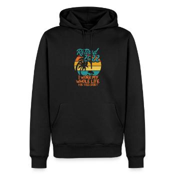 Pension de retraite Pension de pensionné Cadeau de pension de pensionné - Sweat à capuche Premium bio Homme - noir - Devant - Nico (187cm)