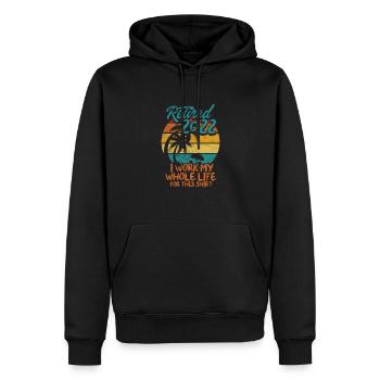 Retirement - Men’s Premium Organic Hoodie - black - Front - Nico (187cm)