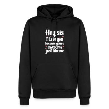 Soeur - Sweat à capuche Premium bio Homme - noir - Devant - Nico (187cm)