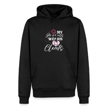 Softball - Männer Premium Bio Hoodie - Schwarz - Vorne - Nico (187cm)