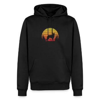 Chien de berger allemand Chiens de compagnie Cadeau - Sweat à capuche Premium bio Homme - noir - Devant - Nico (187cm)